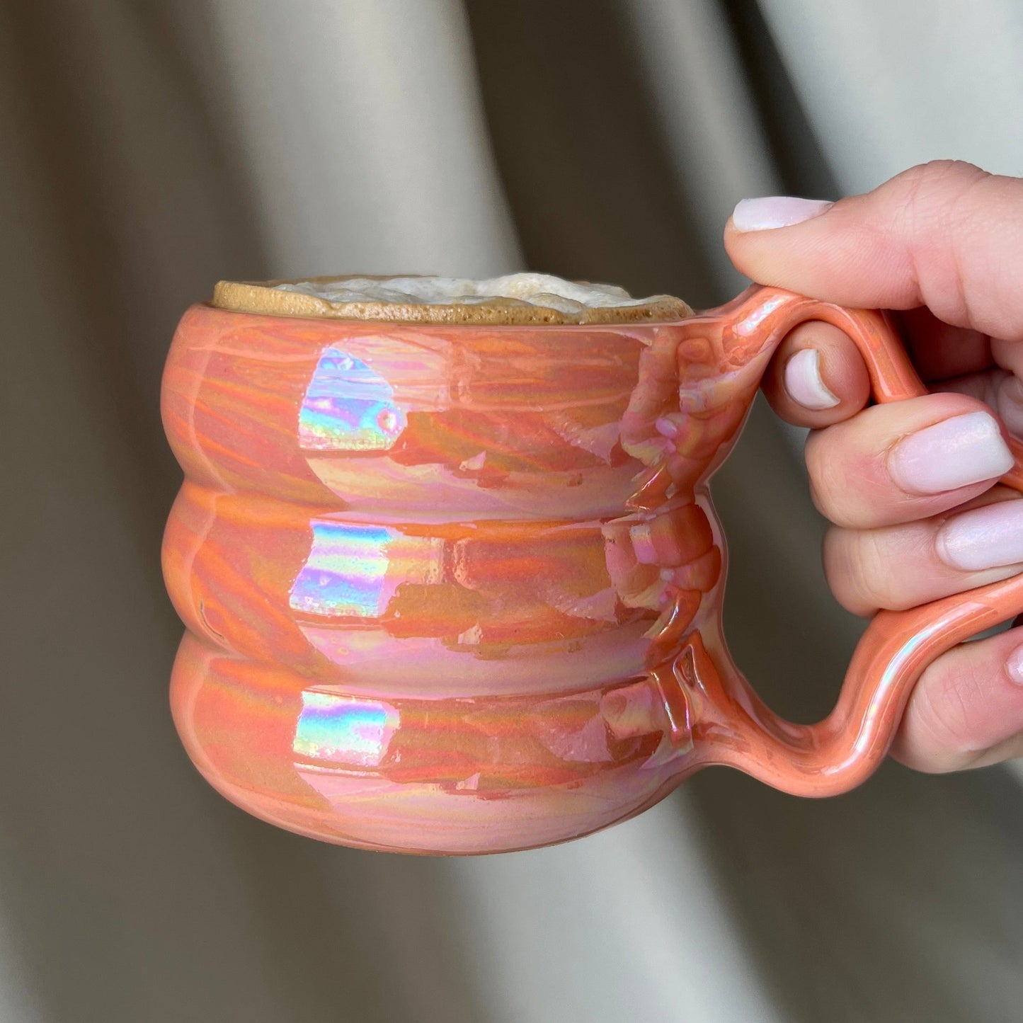 Bubbly Coffee Mug - Peach
