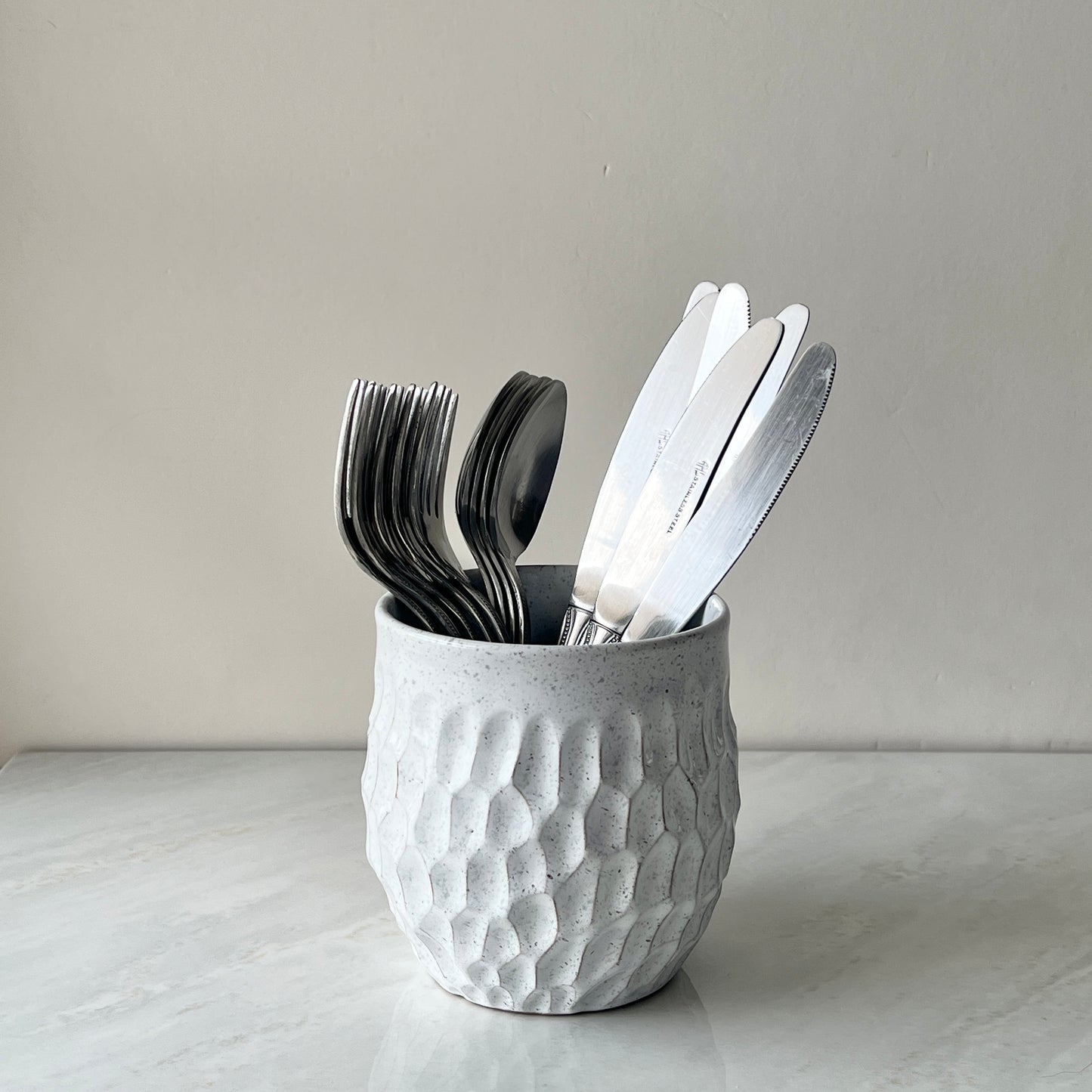 Utensil and Cutlery Holders - Glossy White