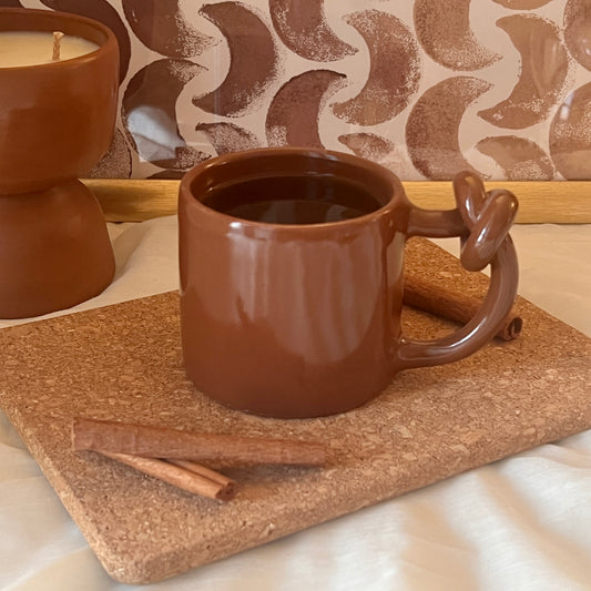 Knotted Coffee Mug - Chocolate