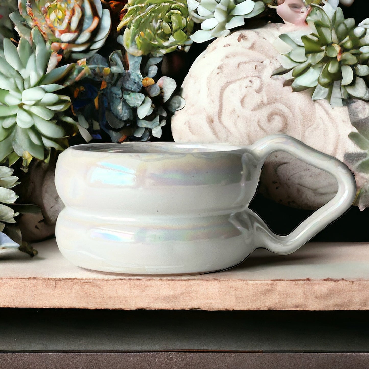2 in 1 Small Bubbly Pottery Candle & Mug