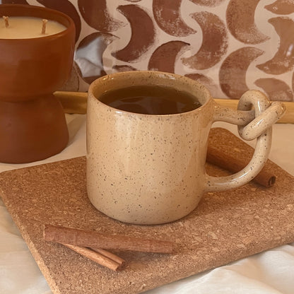 Knotted Coffee Mug - Beige