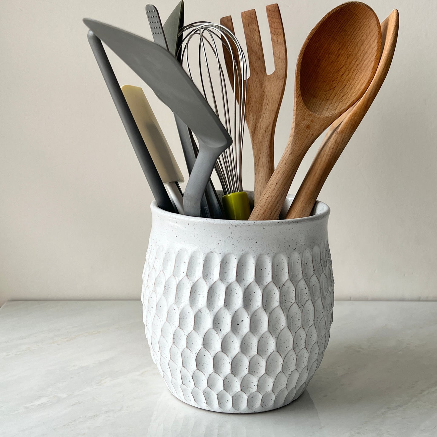 Utensil and Cutlery Holders - Glossy White