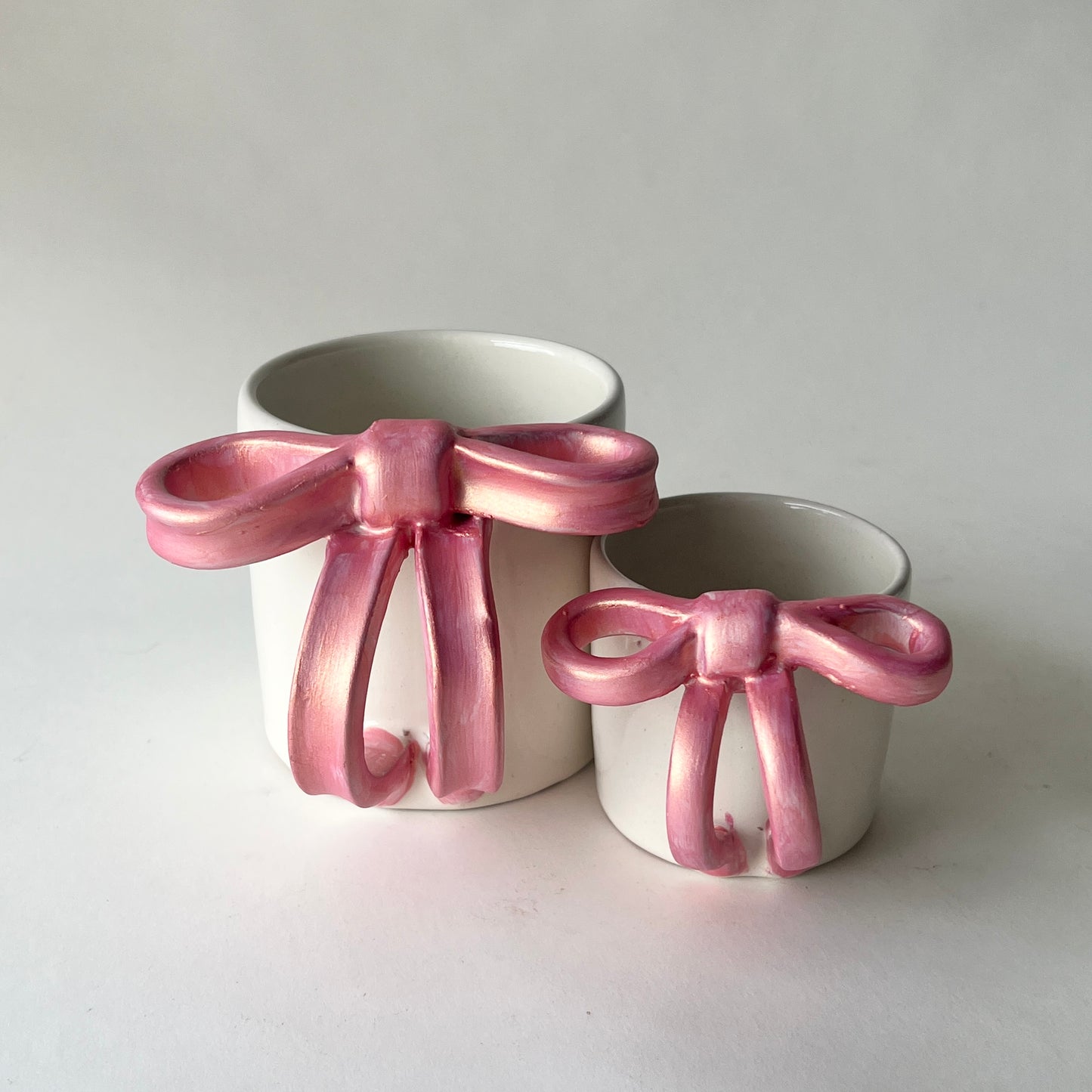 Bowtiful Mug 🎀– Handmade Pottery Mug with a Blush Pink Sculpted Bow