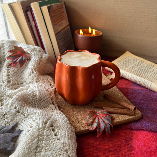 Pumpkin Pottery Coffee Mug - Orange