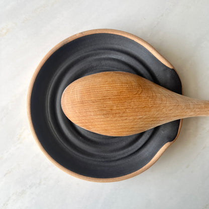 Ceramic Spoon Rest Black